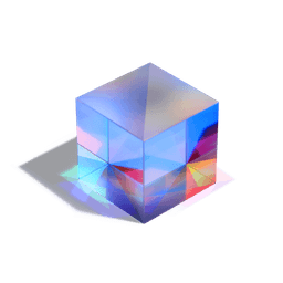 A multicolored cube.