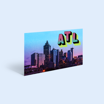 Postcard illustration for Axios Atlanta