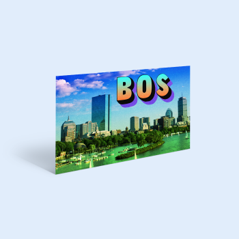 Postcard illustration for Axios Boston