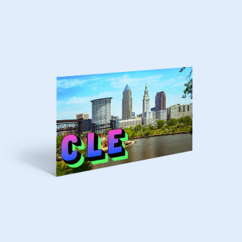 Postcard illustration for Axios Cleveland