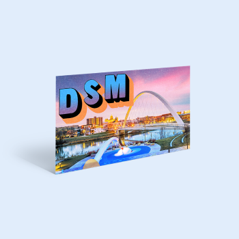 Postcard illustration for Axios Des Moines