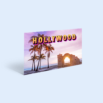 Postcard illustration for Axios Hollywood