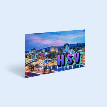 Postcard illustration for Axios Huntsville