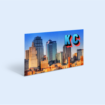 Postcard illustration for Axios Kansas City