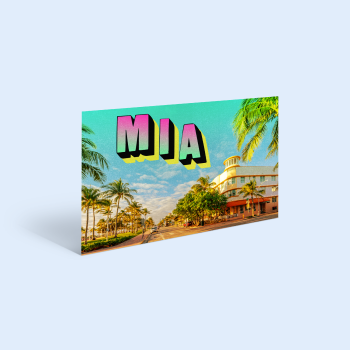 Postcard illustration for Axios Miami