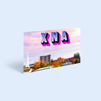 Postcard illustration for Axios NW Arkansas