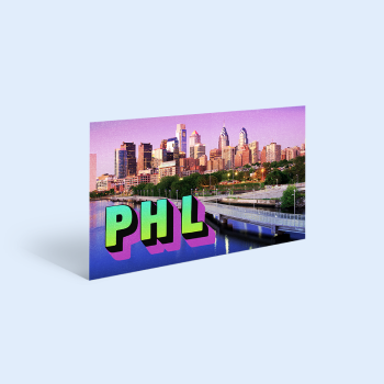 Postcard illustration for Axios Philadelphia