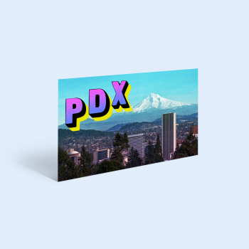 Postcard illustration for Axios Portland