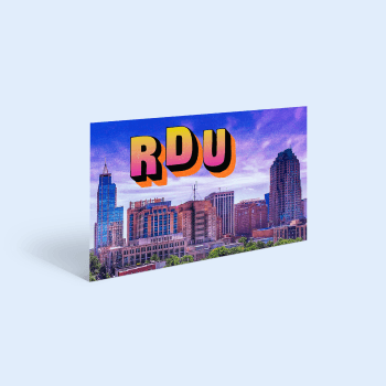 Postcard illustration for Axios Raleigh