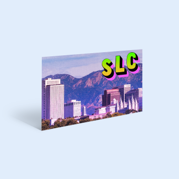 Postcard illustration for Axios Salt Lake City