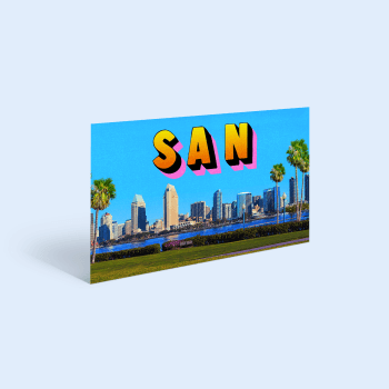 Postcard illustration for Axios San Diego