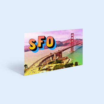 Postcard illustration for Axios San Francisco