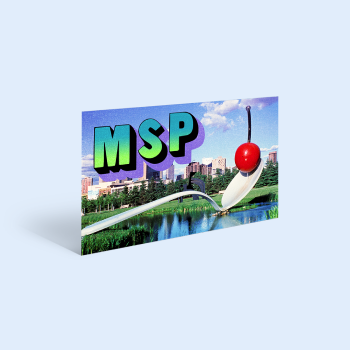 Postcard illustration for Axios Twin Cities
