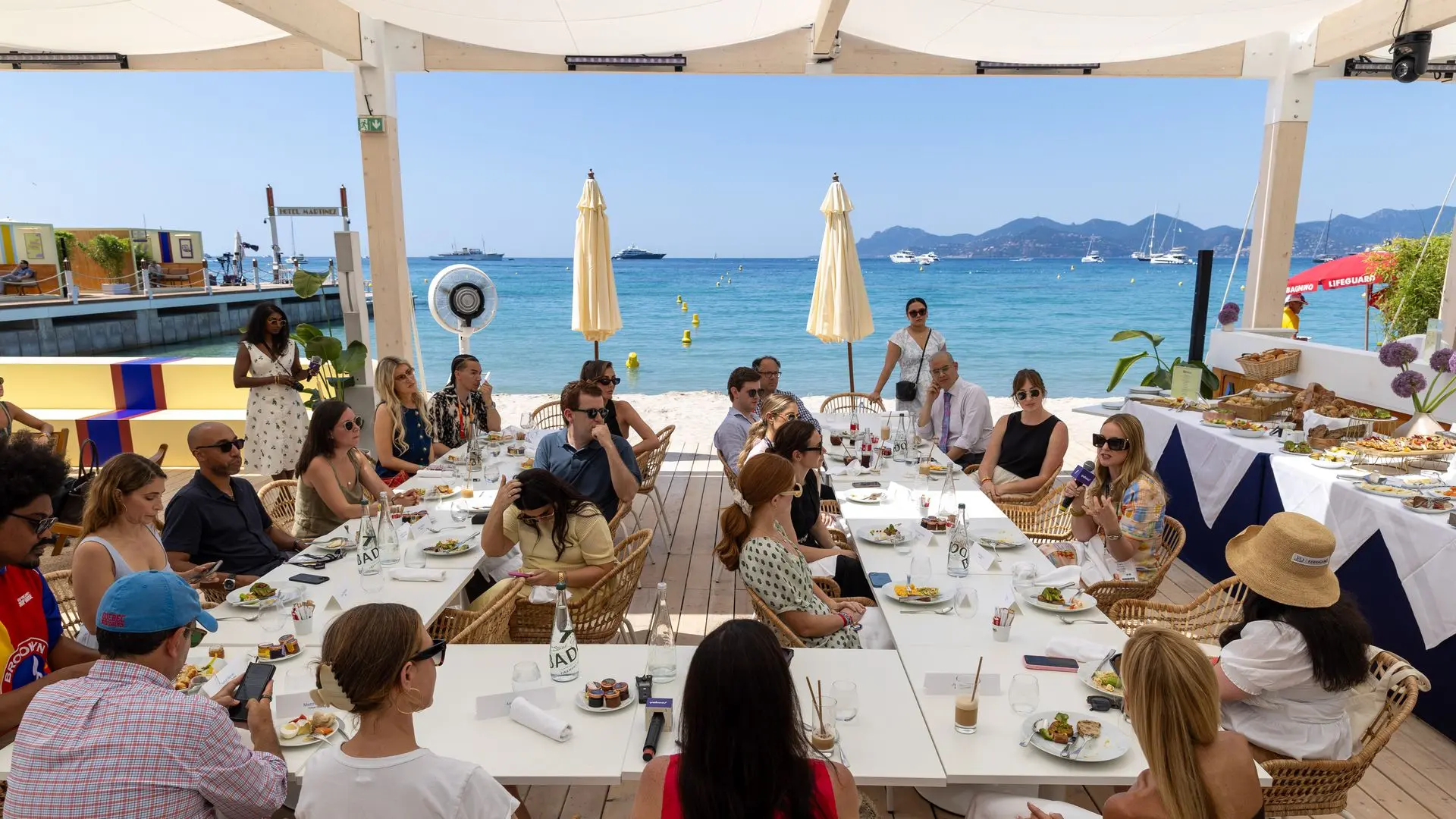 A view of the beach-side discussion.