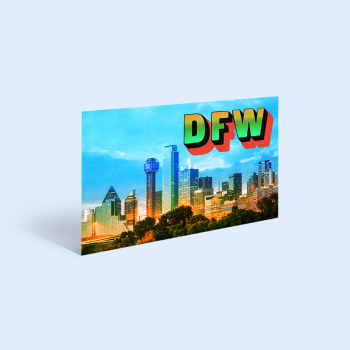 Postcard illustration for Axios Dallas