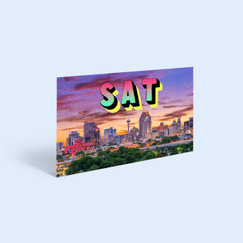 Postcard illustration for Axios San Antonio