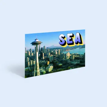 Postcard illustration for Axios Seattle